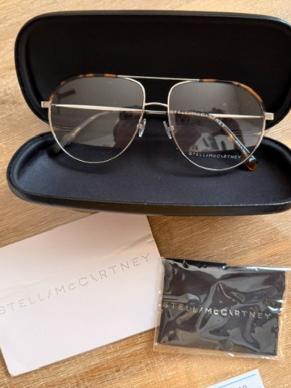 NWT Stella McCartney Eyeglasses Aviator Style SC01250 006 57-14-145